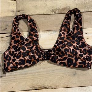 Leopard bikini top